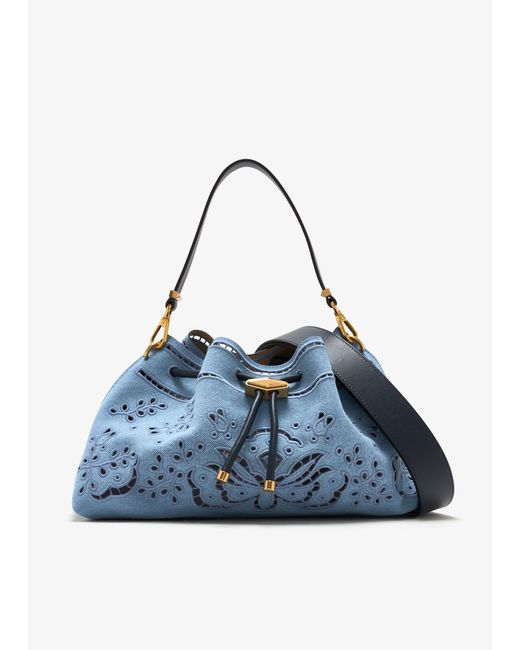 Jimmy Choo Blue Cinch M Bag
