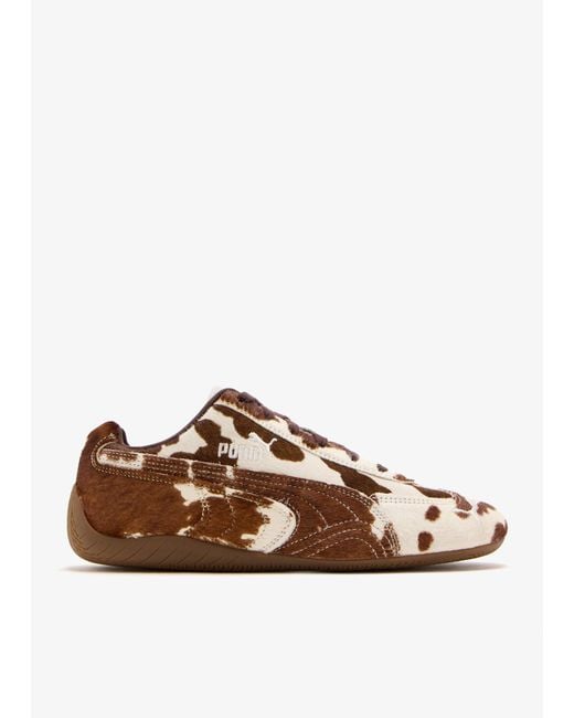 PUMA Brown Speedcat Cow Sneakers
