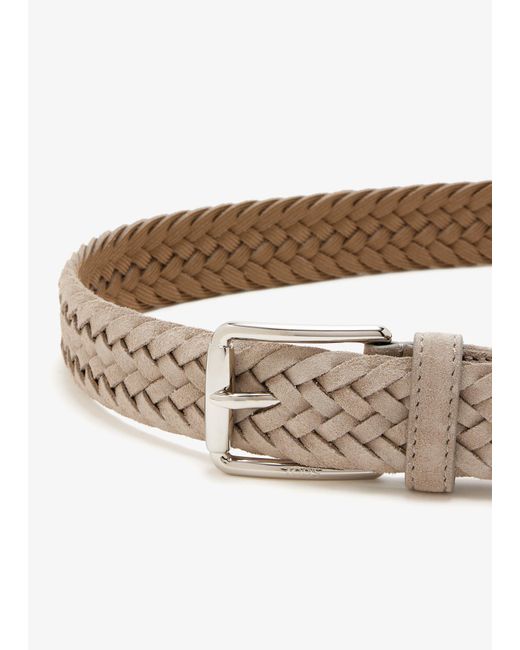 Tod's Natural Braided Suede Belt for men