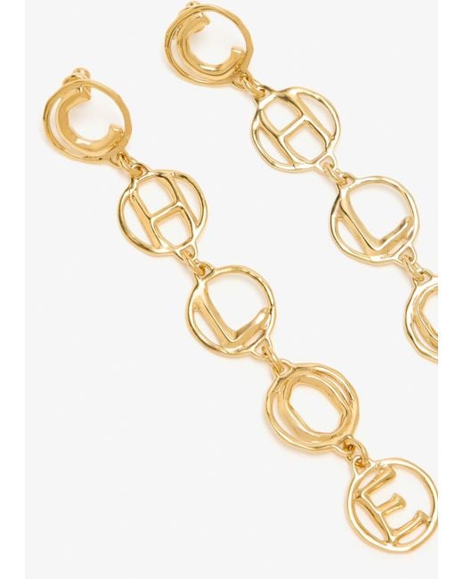 Chloé White The Script Earrings
