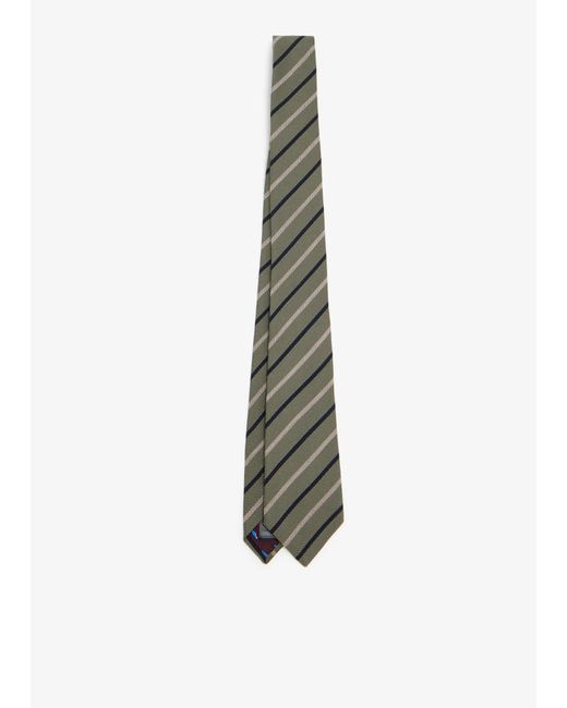 Paul Smith White Stripe Tie for men