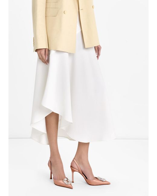 AMINA MUADDI Pink Camelia 90 Slingback Pumps