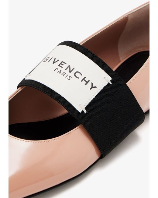 Givenchy White Sliced Square Ballerinas