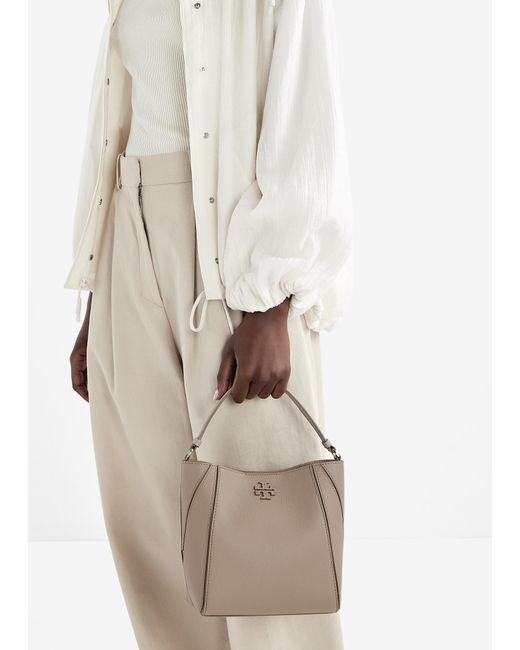 Tory Burch Natural Mcgraw Small Bucket Bag