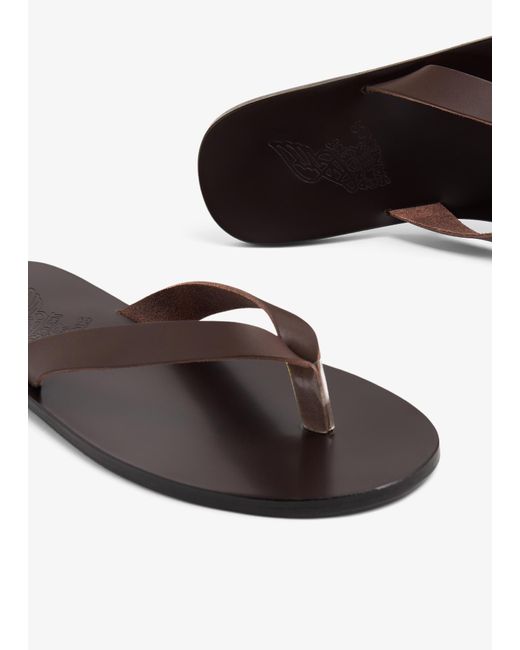 Ancient Greek Sandals Black Hero Flip-Flops for men
