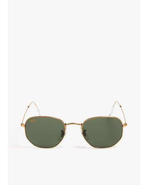 Ray-Ban Green Hexagonal Sunglasses