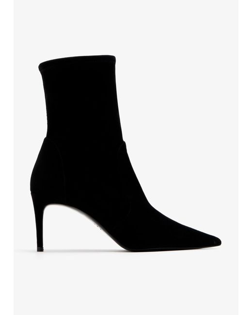 Stuart Weitzman Black Stuart 75 Stretch Booties
