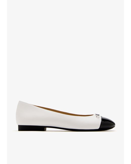 Michael Kors White Rebecca Flex Ballet Flats