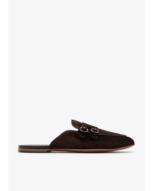 Neil Barrett White Suede Slippers for men
