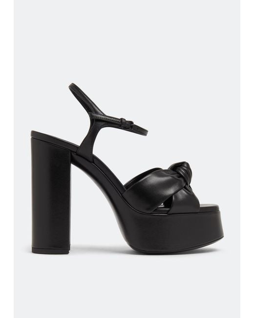 Saint Laurent Black Bianca Platform Sandals