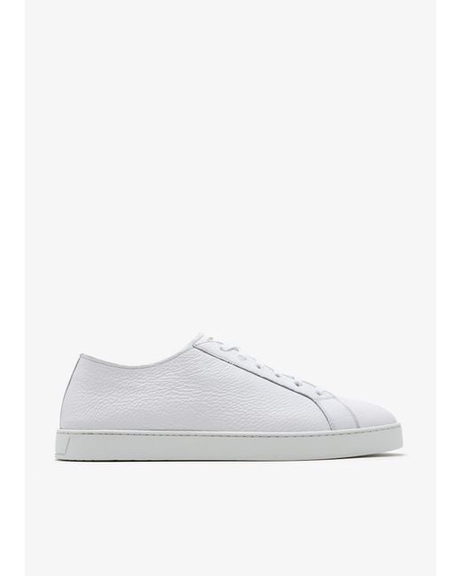 Magnanni Shoes White Leather Sneakers for men
