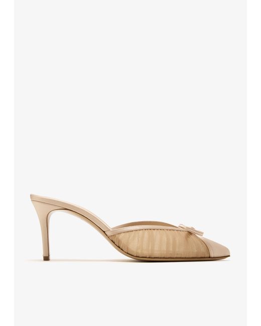 Andrea Wazen White Kris 75 Mules