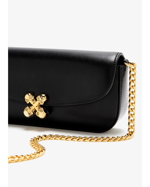 Alexander McQueen Black Small Skull Flower Bag