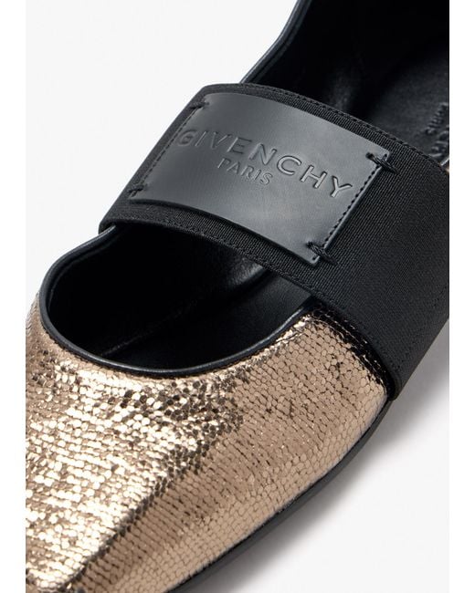Givenchy White Sliced Square Ballerinas