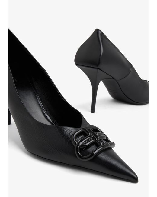 Balenciaga Black Square Knife Bb Pumps