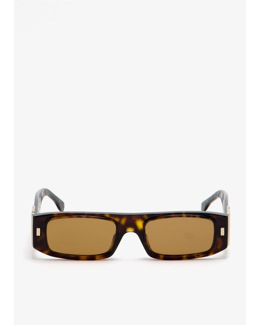 Fendi Brown Ff Squared Sunglasses for men