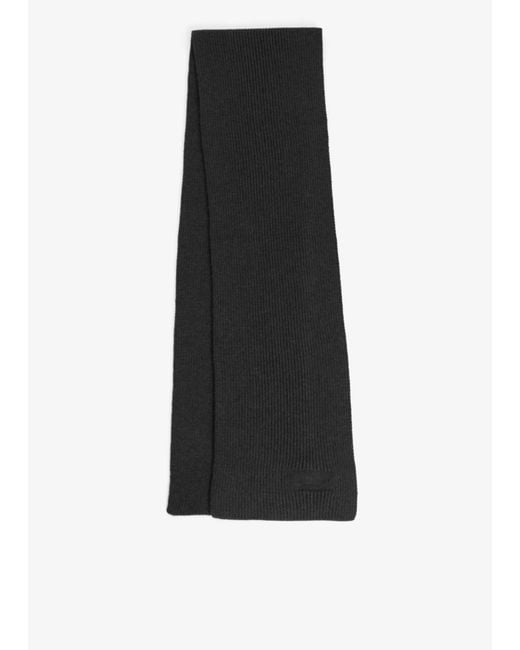 Givenchy Black Logo Wool Scarf for men