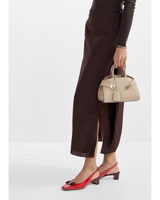 Ferragamo Red Vara Bow Slingback Pumps