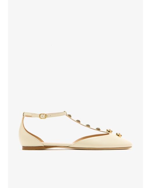 Chloé Natural Celeste Ballerinas