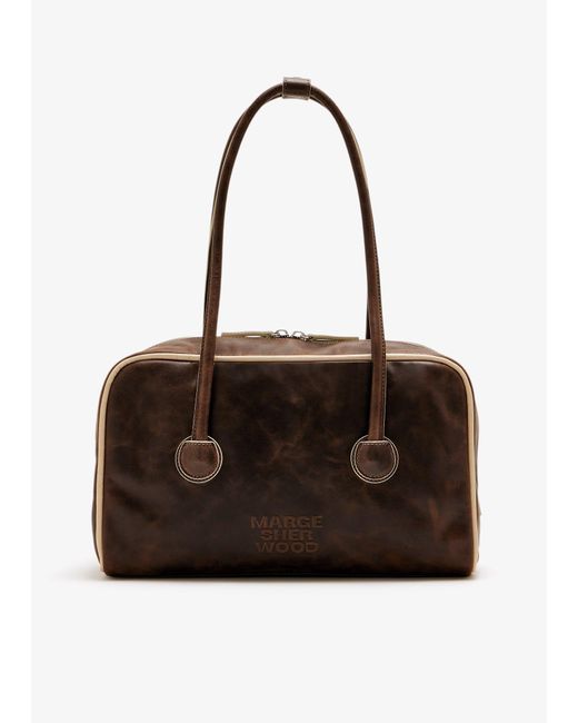 MARGE SHERWOOD Brown Soft Boston Bag