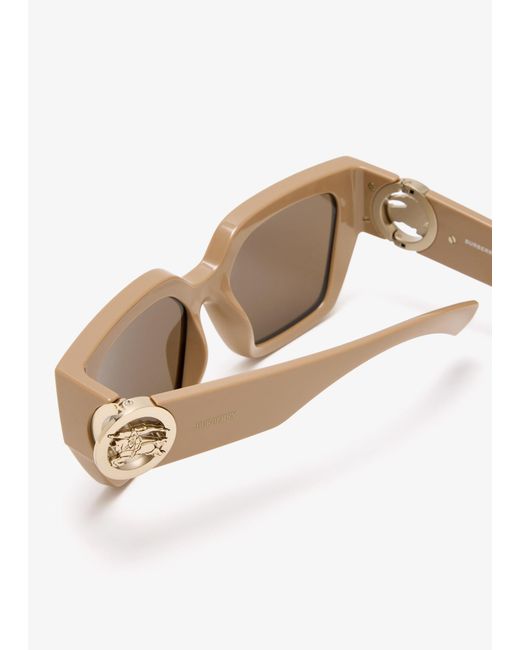 Burberry Natural Ekd Rectangular Sunglasses