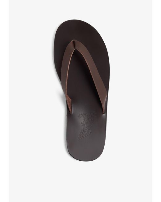 Ancient Greek Sandals Black Hero Flip-Flops for men