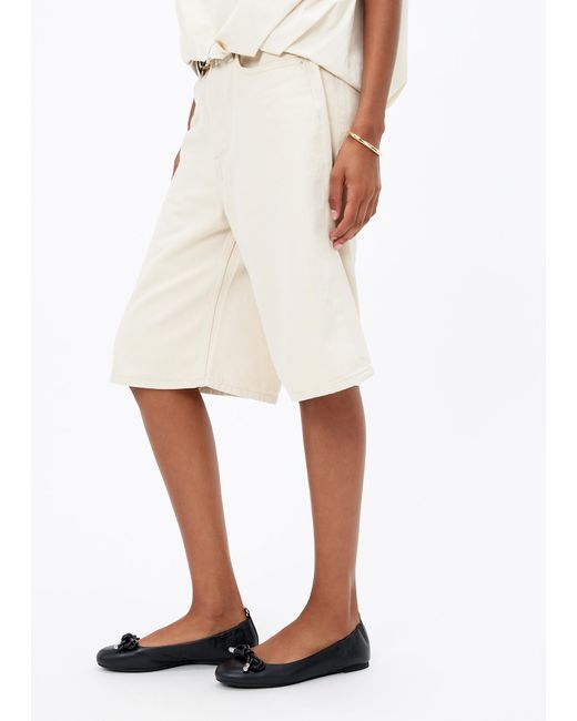 Michael Kors White Astra Flex Ballet Flats