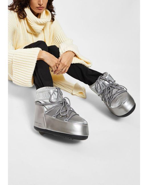 Moon Boot Gray Icon Low Glance Boots