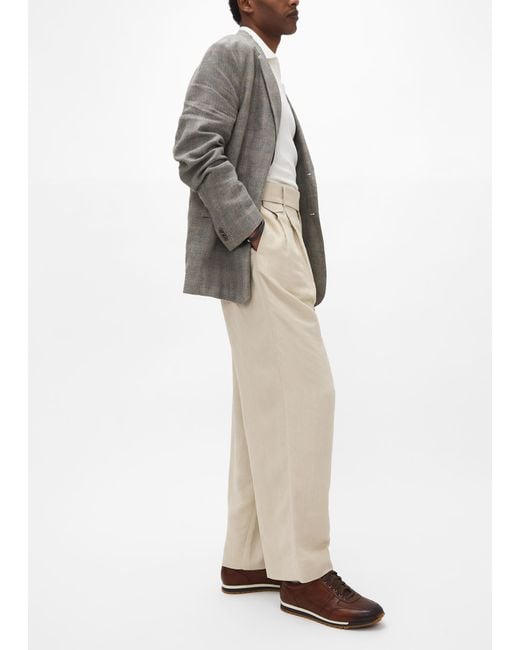 Magnanni Shoes Brown Leather Sneakers for men