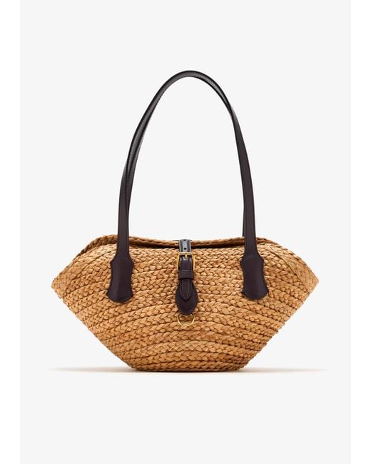 Dolce & Gabbana White Braided Raffia Shoulder Bag