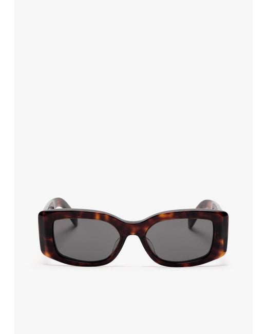 Céline Gray Maxi Triomphe Rectangular Sunglasses
