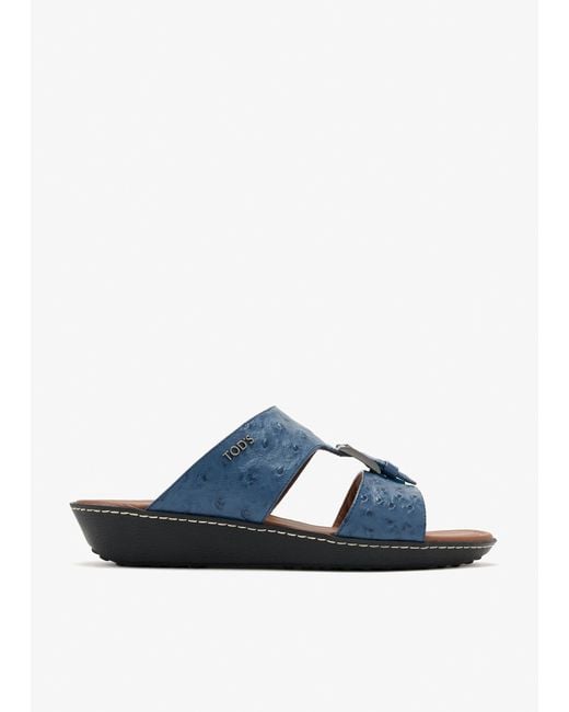 Tod's Blue Arabic Sandals for men
