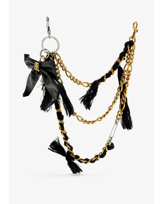 Balenciaga Black Bow Chain Charm