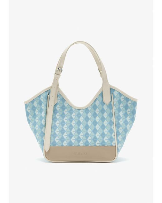 Vonto Blue Monogram Shoulder Bag