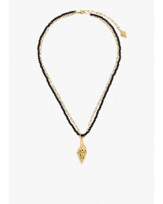 Oceanus Natural Noir Shell Necklace