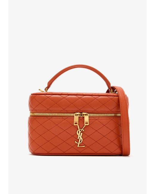 Saint Laurent Orange Gaby Mini Vanity Bag