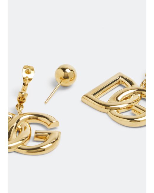Dolce & Gabbana Metallic Dg Logo Earrings