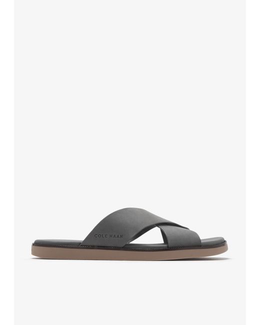 Cole Haan Gray Nantucket Cross Strap Sandals for men