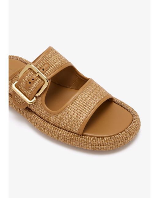Tod's White Raffia Sandals