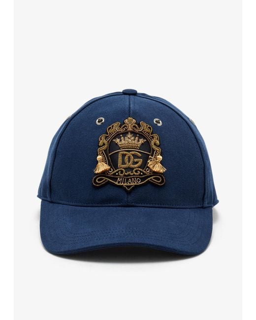 Dolce & Gabbana Blue Drill Baseball Cap for men