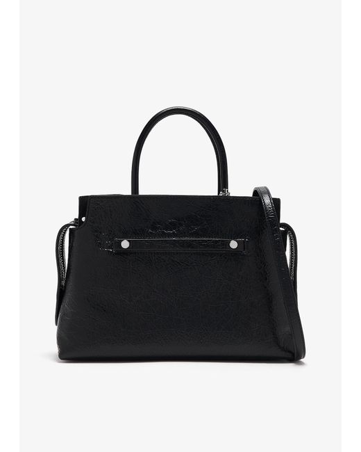 Tory Burch Black Mercer Distressed Satchel