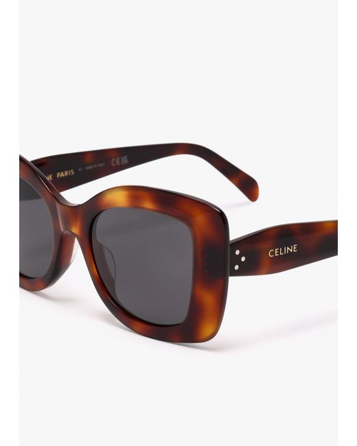 Céline Brown 3 Dots Cat Eye Sunglasses