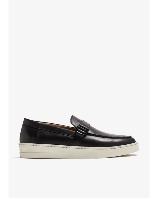 Stuart Weitzman White Hamptons Buckle Loafers for men
