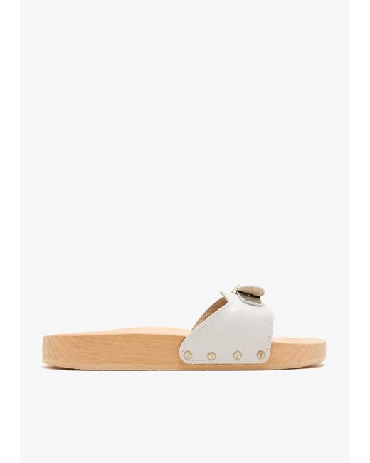 Scholl White Pescura Flat Sandals