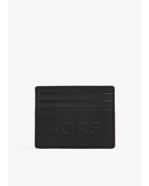 Michael Kors Black Hudson Tall Card Case for men