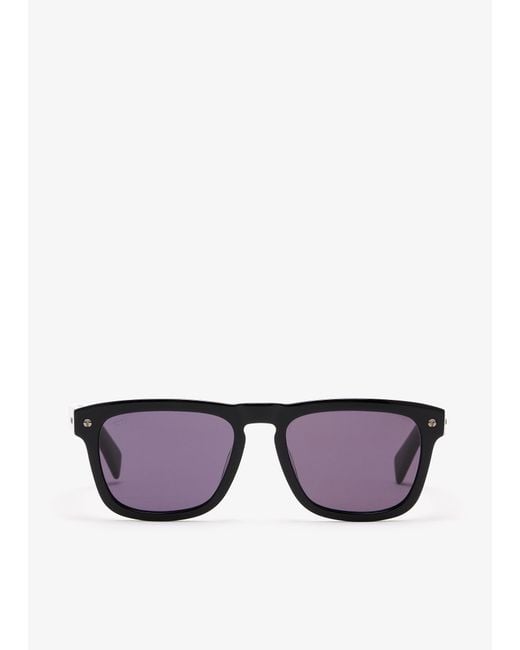 Tod's Purple Squared Sunglasses for men