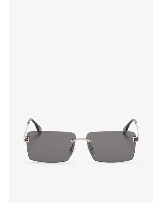 Fendi Gray Sky Sunglasses for men