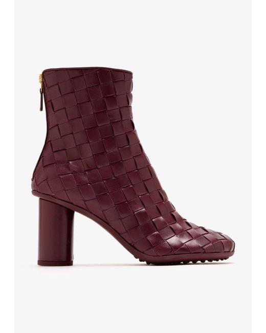Bottega Veneta Purple Atomic Ankle Boots