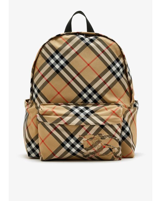 Burberry Multicolor Small Check Backpack for men