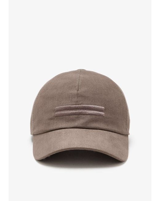 Zegna Gray Oasi Lino Baseball Cap for men